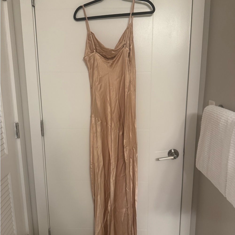REVOLVE Shona Joy Satin Maxi Dress in Soft Peach - Picture 6 of 6